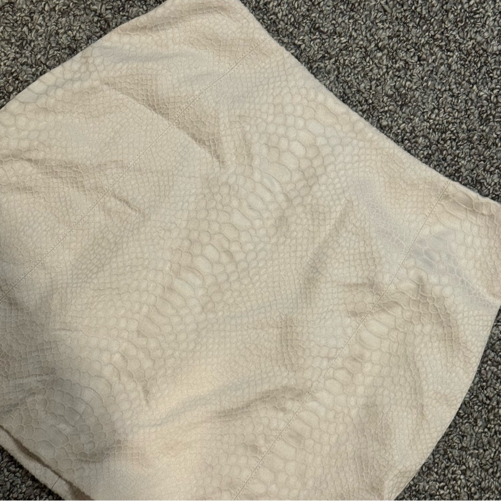 Anthropologie Mustard Seed Cream Textured Mini Skirt - Picture 3 of 5